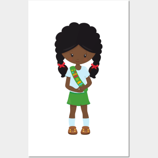 Girl Scout, African American Girl, Cute Girl Posters and Art